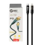 کابل شارژ PD و فست Miller Type-C To Lightning مدل CA-2027 100W - مشکی (گارانتی پارتیان پایا)