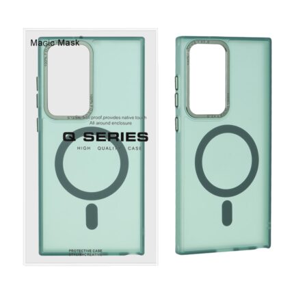 قاب Focus Pixels لنز آلومینیومی مات Magsafe مدل Samsung Galaxy S23 Ultra - سبز (پک دار)