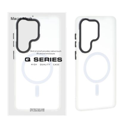 قاب اورجینال Magic Mask مات Magsafe بلک لنز Samsung Galaxy S26 Ultra - سفید (پک دار)