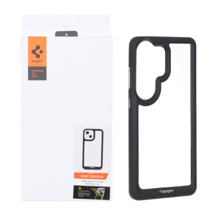 قاب اورجینال Spigen مدل Samsung Galaxy S26 Ultra - شفاف مشکی (پک دار)