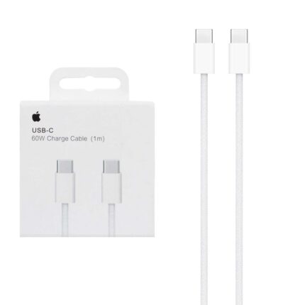 کابل شارژ Iphone 15 60W Type-C To Type-C - سفید - اصل چین - kZN (گارانتی شش ماهه Kezen)