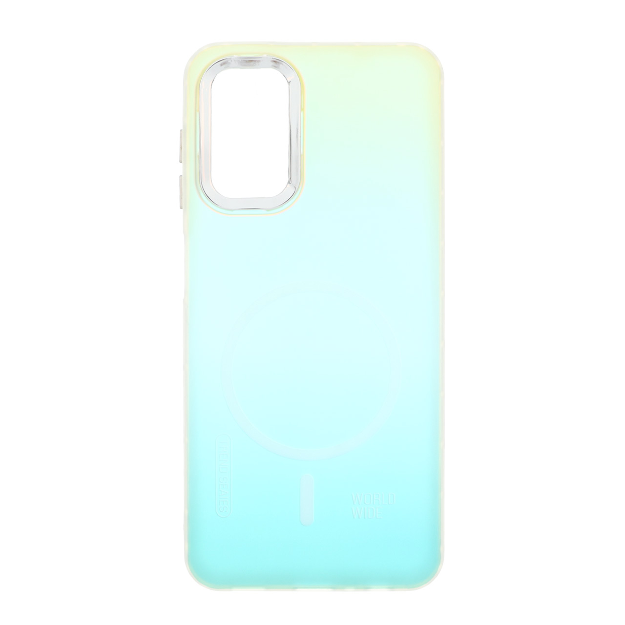 1734950 قاب هولوگرامی Trend Seaies طرح مگ سیف دو رنگ لنز کروم Samsung Galaxy A13 4G / A13 5G / A04s / M13 4G / M23 / F13 - زرد سبز - MPS - تصویر 1