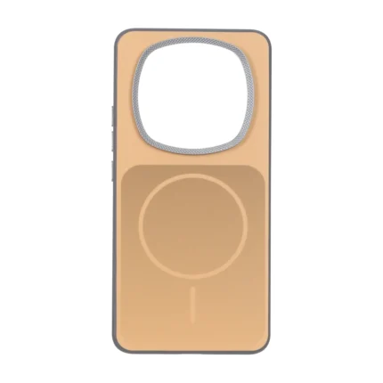قاب مستطیلی طرح مگ سیف لنز کربن Xiaomi Redmi 15 4G - نارنجی