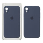 قاب سیلیکونی پاک کنی محافظ لنزدار اورجینال Apple iPhone XR - سرمه ای تیره (پک اصلی)