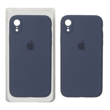 قاب سیلیکونی پاک کنی محافظ لنزدار اورجینال Apple iPhone XR - سرمه ای تیره (پک اصلی)