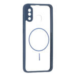 قاب پشت سخت شفاف محافظ لنزدار طرح مگ سیف دور رنگی Samsung Galaxy A30 / A20 - سرمه ای