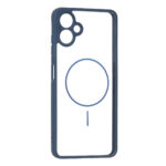 قاب پشت سخت شفاف محافظ لنزدار طرح مگ سیف دور رنگی Samsung Galaxy A06 - سرمه ای
