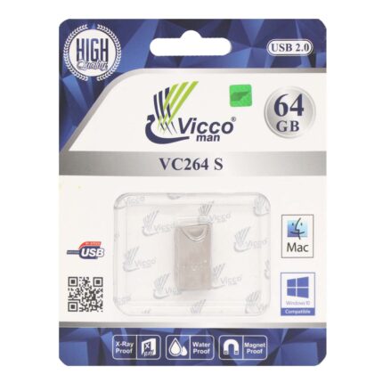 Vicco man VC264 S USB2.0 Flash Memory-64GB نقره ای
