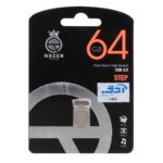 فلش مموری Queen tech USB2.0 مدل STEP ظرفیت 64GB - نقره ای (گارانتی مادام العمر شرکت آی تین)