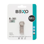 فلش مموری BEXO USB2.0 مدل B-501 ظرفیت 64GB - نقره ای (گارانتی داده پردازی آواتک)