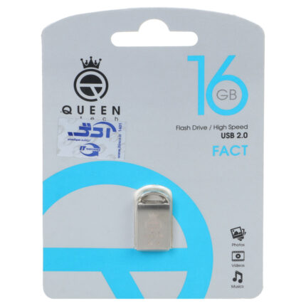 Queen Fact USB2.0 Flash Memory-16GB نقره ای (گارانتی مادام العمر شرکت آی تین)