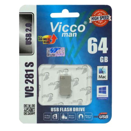 نقره ای Vicco man VC281 S USB2.0 Flash Memory-64GB