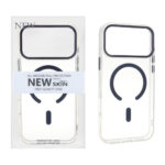 قاب اورجینال New Skin شفاف MagSafe پشت سخت لنز آلومینیومی Apple iPhone 17 Pro Max - سرمه ای (پک دار) - VIN
