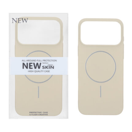 قاب اورجینال New Skin شاین MagSafe مدل Apple iPhone 17 Pro Max - کرم (پک دار) - VIN