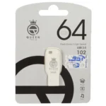 فلش مموری Queen tech USB2.0 مدل 102 ظرفیت 64GB - سفید (گارانتی مادام العمر شرکت آی تین)
