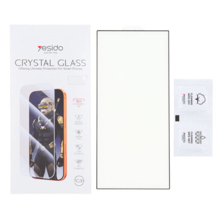 محافظ صفحه نمایش شیشه ای اورجینال Crystal Glass Yesido TG33 مدل Samsung Galaxy S24 Ultra (پک دار)