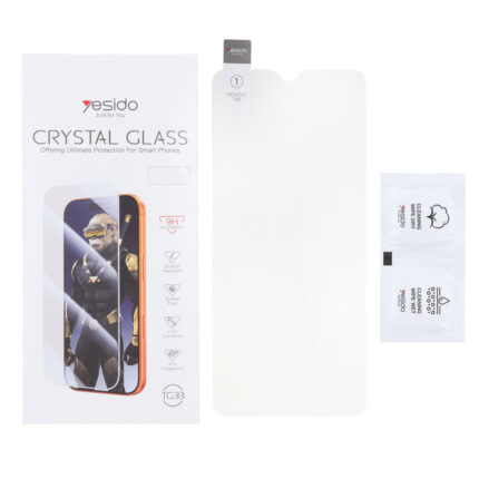 محافظ صفحه نمایش شیشه ای اورجینال بدون حاشیه Crystal Glass Yesido TG33 مدل Samsung Galaxy A10 / A10s / M10 / M20 / M01s (پک دار)