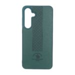 قاب طرح چرم Polo هاشور دار Samsung Galaxy S24 FE - سبز