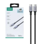 کابل شارژ PD و فست UGREEN Type-C To Type-C مدل 70427 100W - مشکی