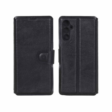 کیف موبایل چرمی مگنتی محافظ لنزدار Samsung Galaxy A34 - مشکی کد 1