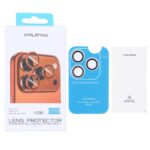 محافظ لنز رینگی اورجینال VIPLATINA شابلون دار Apple iPhone 16 Pro Max / iPhone 16 Pro - نقره ای (پک دار)
