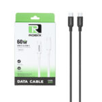 کابل شارژ فست ROBIX Type-C To Type-C مدل R001 60W - مشکی - MDM