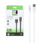 کابل شارژ فست ROBIX Type-C مدل R001 - سفید - MDM