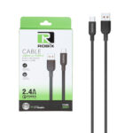 کابل شارژ فست ROBIX Type-C مدل R001 - مشکی - MDM