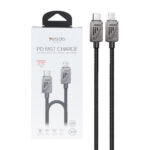 کابل شارژ 1.2 متری PD و فست Yesido Type-C To Lightning مدل CA195 27W - خاکستری (گارانتی12 ماه تعویض نیکان همراه)