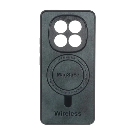 قاب Wireless طرح مگ سیف محافظ لنز برجسته Xiaomi Redmi Note 15 / Poco M8 5G - سبز تیره