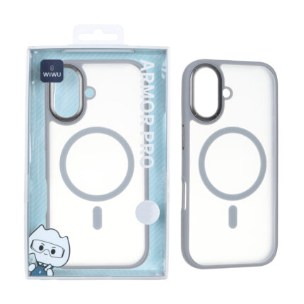 قاب اورجینال WIWU مدل Armor Pro FGG-012 مات MagSafe مدل Apple iPhone 17 - طوسی (پک دار)