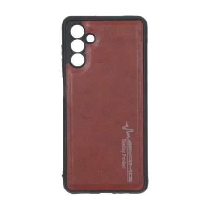 قاب طرح چرم AMG محافظ لنزدار Samsung Galaxy A13 5G / A04s / M13 4G / M23 / F13 - قهوه ای