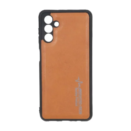 قاب طرح چرم AMG محافظ لنزدار Samsung Galaxy A13 5G / A04s / M13 4G / M23 / F13 - عسلی