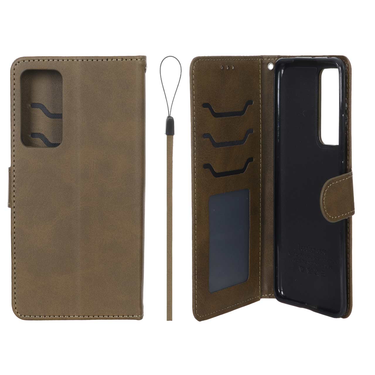 4580590 کیف موبایل مگنتی درجه یک داخل خز MNC Plus مدل Xiaomi Mi 12 / Mi 12X - سبز زیتونی - تصویر 1
