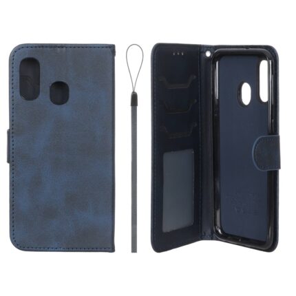 کیف موبایل مگنتی درجه یک داخل خز MNC Plus مدل Samsung Galaxy A40 - سرمه ای