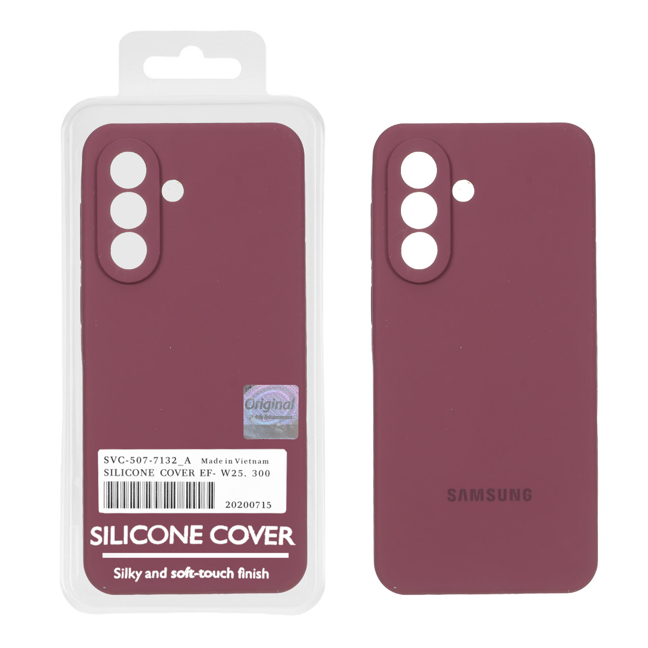 4581566 قاب سیلیکونی پاک کنی اورجینال Master Quality مدل Samsung Galaxy A57 - زرشکی (پک دار) - تصویر 1