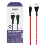 کابل شارژ کنفی 1.1 متری فست Shoosh Type-C مدل SH118C - قرمز سفید - SMO
