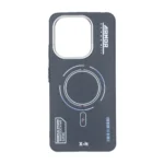 قاب Armor سوزنی لنز سیلور طرح مگ سیف Xiaomi Redmi Note 14 4G - سرمه ای