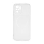 قاب ژله ای شفاف مستطیلی طرح مگ سیف محافظ لنزدار Xiaomi Redmi Note 10 4G / Redmi Note 10S / Poco M5S