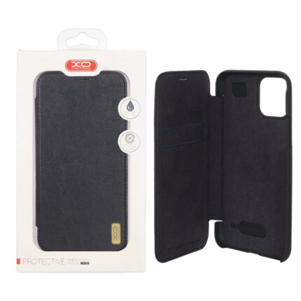 کیف موبایل چرمی XO داخل مخمل Apple iPhone 11 Pro - مشکی (پک دار)