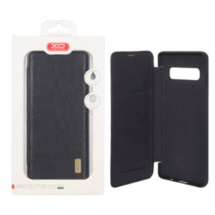 کیف موبایل چرمی XO داخل مخمل Samsung Galaxy S10 - مشکی (پک دار)