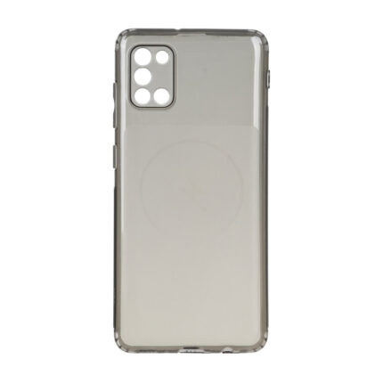 قاب ژله ای شفاف مستطیلی طرح مگ سیف Spark مدل Samsung Galaxy A31 - مشکی