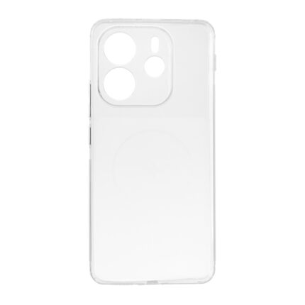 قاب ژله ای شفاف مستطیلی طرح مگ سیف Spark مدل Xiaomi Redmi Note 14 4G