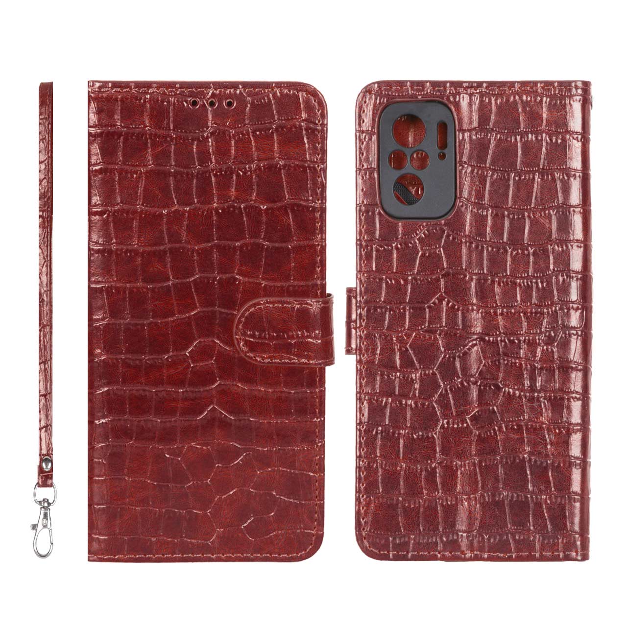 4586294 کیف موبایل مگنتی کروکو MNC مدل Xiaomi Redmi Note 10 4G / Redmi Note 10S / Poco M5S - زرشکی - تصویر 1