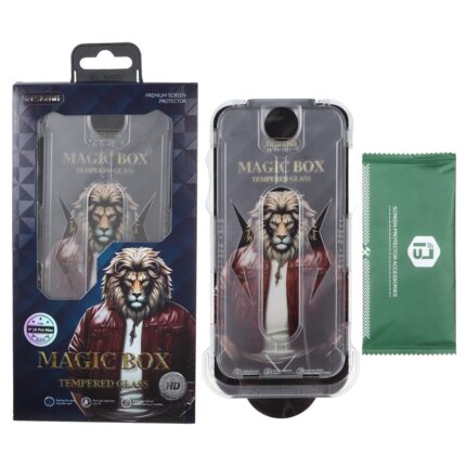 محافظ صفحه نمایش شیشه ای اورجینال RESKEAN - Magic Glass Box مدل Apple iPhone 16 Pro Max (پک دار)