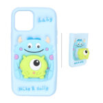 قاب سیلیکونی Mike & Sully استندشو Apple iPhone 12 Pro / iPhone 12 - آبی