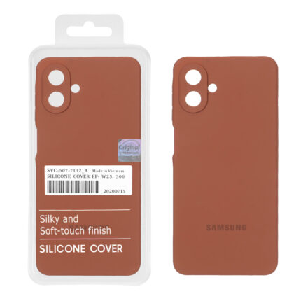 قاب سیلیکونی پاک کنی اورجینال Master Quality مدل Samsung Galaxy A07 - قهوه ای روشن (پک دار)