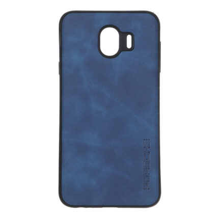 قاب طرح چرم Porsche مدل Samsung Galaxy J4 / J400 - سرمه ای