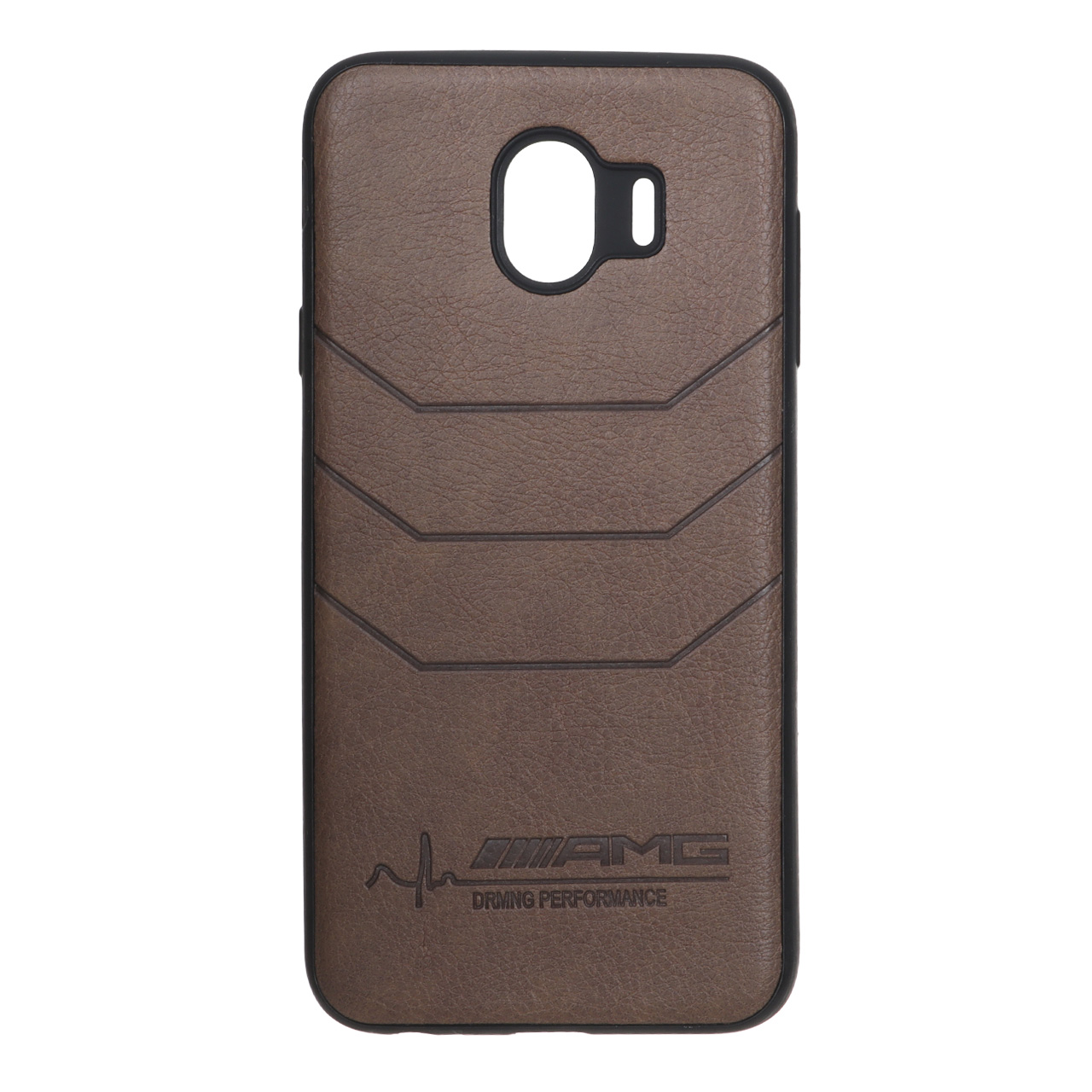 4588438 قاب طرح چرم AMG مدل Samsung Galaxy J4 / J400 - خاکی - تصویر 1