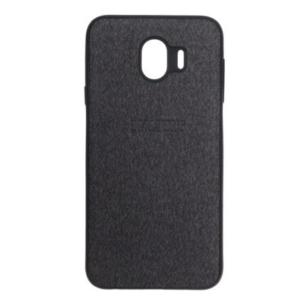 قاب طرح پارچه لوگودار Samsung Galaxy J4 / J400 - مشکی